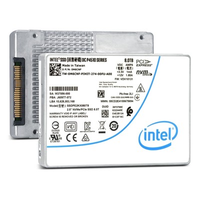 Intel P4510 8TB SSD NVME Enterprise Solid State Drive  SSDPE2KX080T8