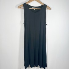 Ann Taylor Loft Black Knit Swing Dress Small S Sleeveless Trapeze I6