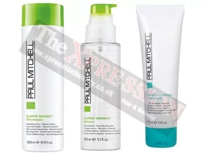 PAUL MITCHELL SUPER SKINNY SERUM/SHAMPOO/AUFGELADENE BEHANDLUNG + UK KOSTENLOSE LIEFERUNG!