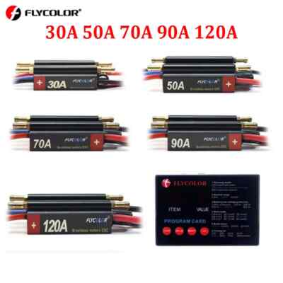 FlyColor 30A/120A RC BOAT ESC Waterproof 2-6S Lipo Brushless Speed Controller