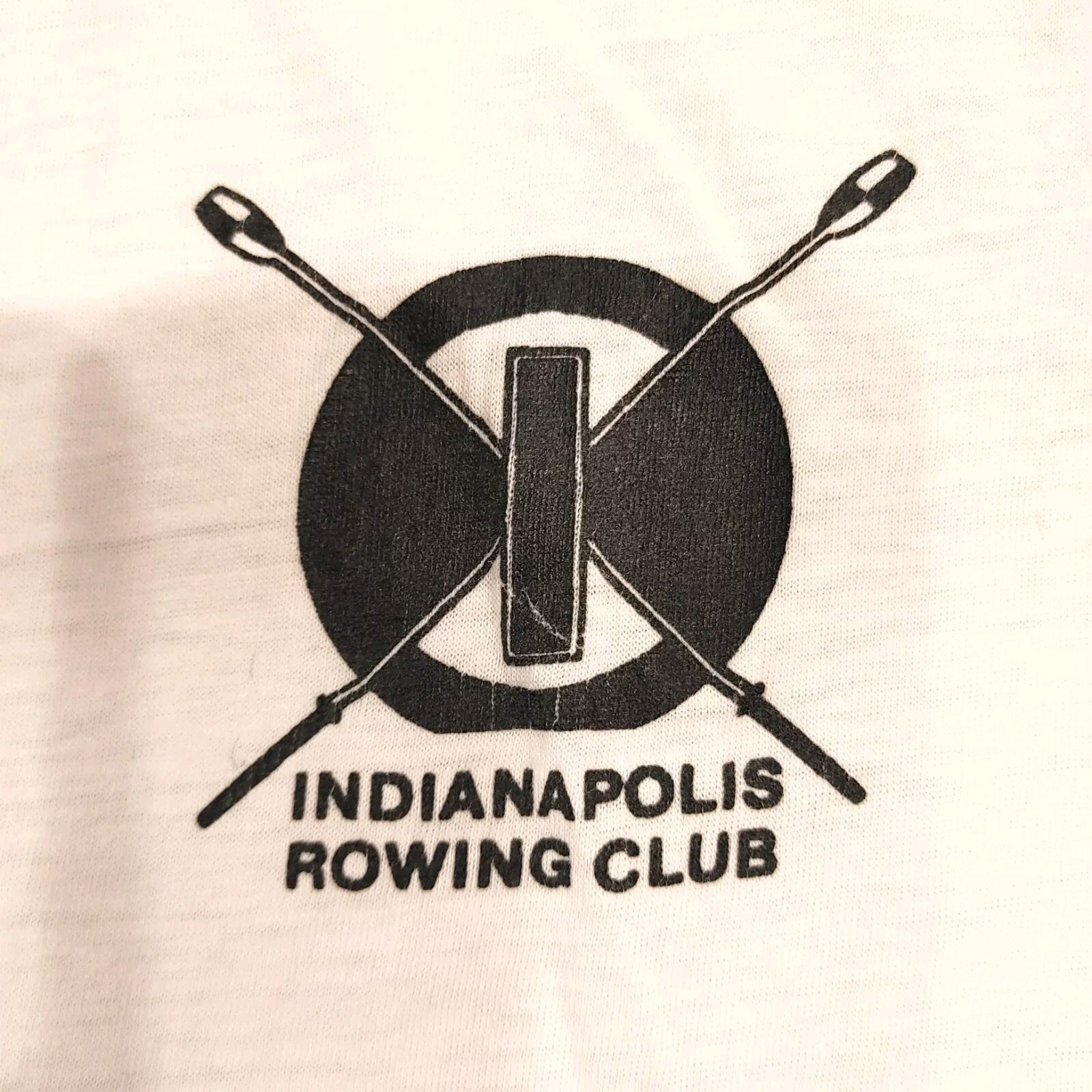 FILA T shirt vintage anni '70 ~ Indianapolis Rowing Club Indiana Boat XL Ringer