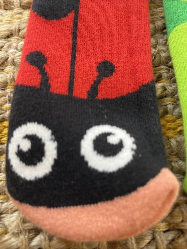Mismatched Pals Socks Ladybug & Caterpillar Size Fits 8-12 Year Olds - Picture 2 of 13