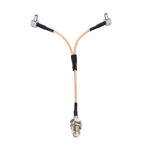 F Type Female to Dual TS9/CRC9 Splitter Cable RG316 6" Y Type for 3G 4G Antenna - Picture 4 of 8
