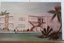 De Rose Apartments Miami Florida Motel Postcard Old Vintage Card View Standard