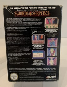 Swords and Serpents Nintendo Nes OVP CIB Excellent Condition Authentic