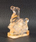 Boyd's Crystal Art Glass LITTLE JOE THE HORSE #1 First! LULLABY 9-21-87 Pink 2"H — photo 2