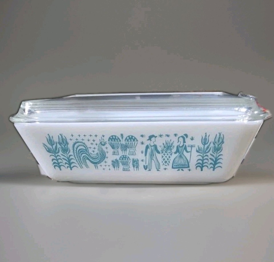 Vintage Turquoise Pyrex Butterprint Pattern with Covers | eBay