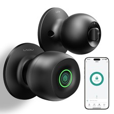 LNDU Keyless Smart Fingerprint Door Knob Lock Silent Mode Bluetooth App Key