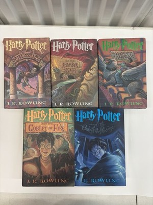Harry Potter Hardcover Book Lot (Volumes 1 5)   First American Editions