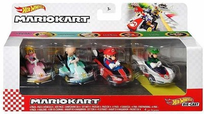 Hot Wheels GXX97 Mario Kart 4 Pack NEU & OVP