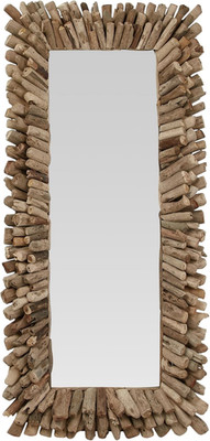 Large Rustic Driftwood Framed Mirror - Perfect for Home Decor