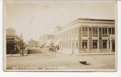 OLD GLASGOW MONTANA MT VIEW DOWN FIFTH STREET - MAILED FROM WOLF POINT