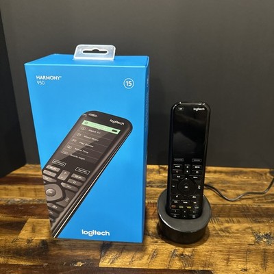 Logitech Harmony 950 Universal Remote Wireless Black w/ Charging Dock & Manual