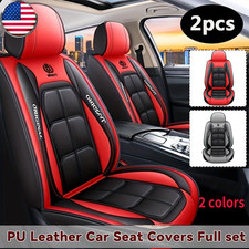 Luxury Leather Driverpassenger Car Seat Covers Cushion Protector Set Universal Luxury Leather Driverpassenger Car Seat Covers Cushion Protector Set Universal