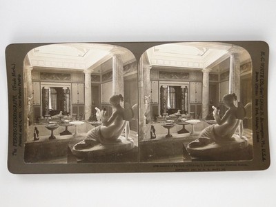 Innenpavillon Nikolaus I. Kaiserininsel Peterhof Russland 1901 Stereoview