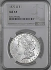 1879-O  $1  MORGAN SILVER DOLLAR  "NEW ORLEANS"  NGC MS62  #8703390-002