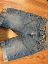 Women's Universal Thread High Rise Bermuda Rolled Up Dark Wash Shorts Sz 2/26R