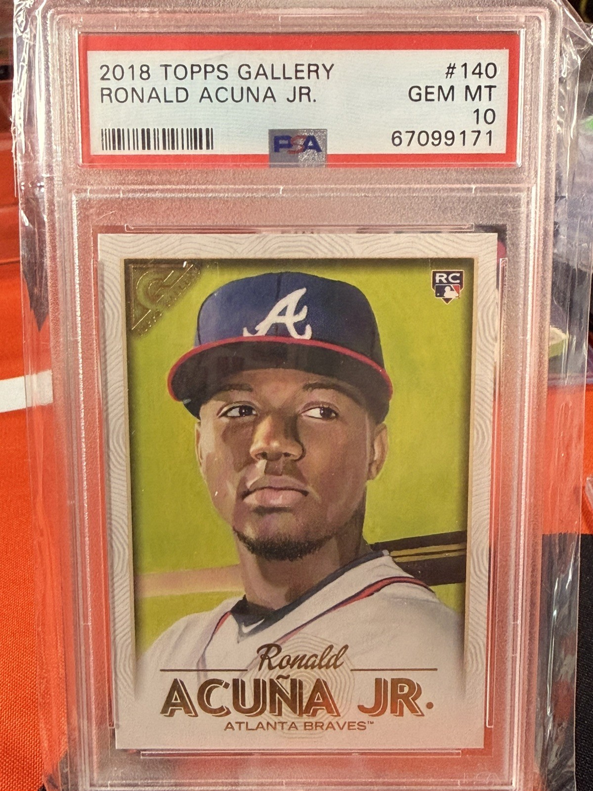 2018 Topps Gallery Ronald Acuna Jr PSA 10 Gem Mint Rookie Card RC #140
