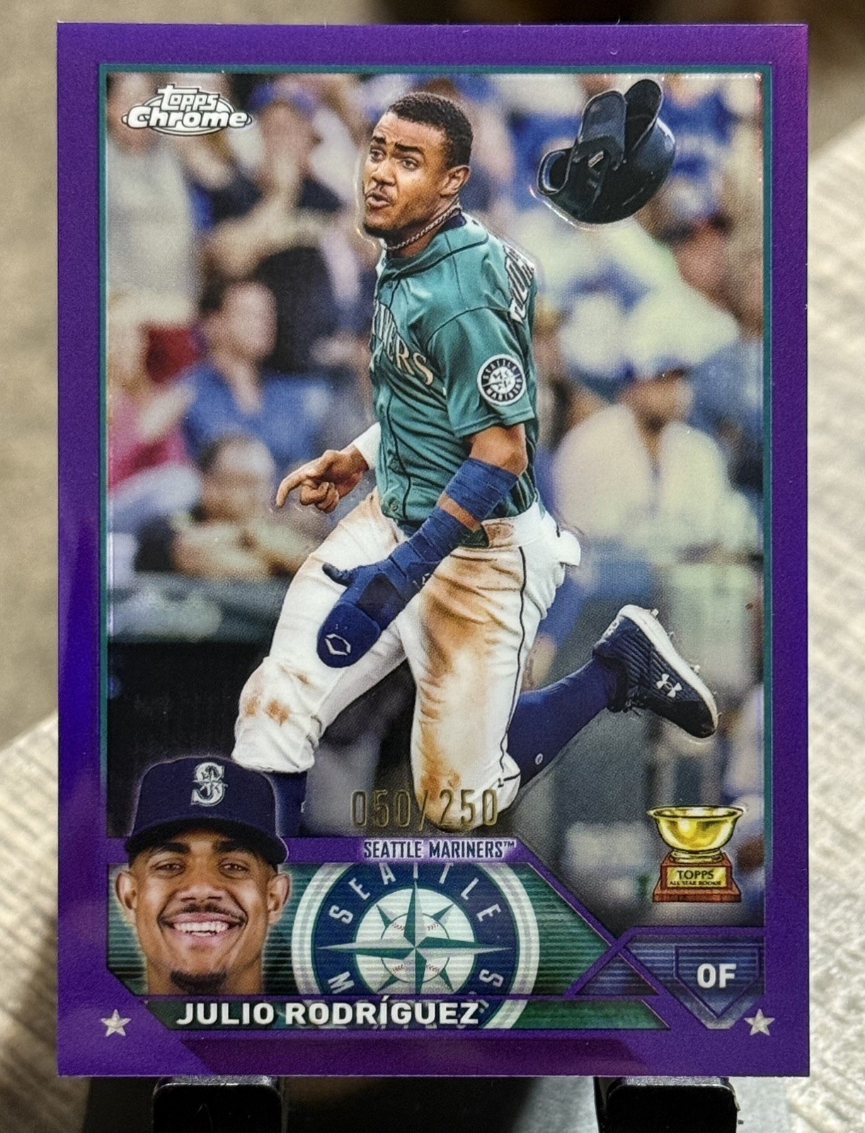 2023 Topps Chrome Purple Refractor /250 Julio Rodriguez #200 Mariners