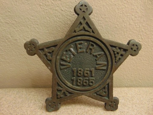 1861-1865 CIVIL WAR VETERAN GRAND ARMY OF THE REPUBLIC GRAVE MARKER FLAG HOLDER