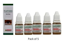 5x Bakson Euphrasia Eye Drops for eye infections, cataract, loss of vision