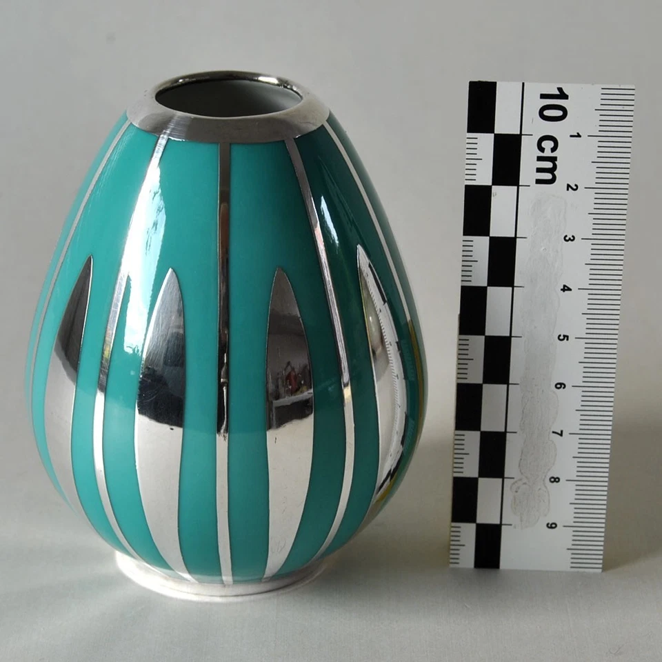 Edelstein OVERLAY-VASE, Spahr 1000, Höhe 10 cm, 50er Jahre - Bild 2 von 4