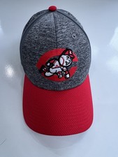 New Era Cincinnati Reds MLB Stretch Fit S/M Hat 3930 Gray Mr Red Baseball Mens