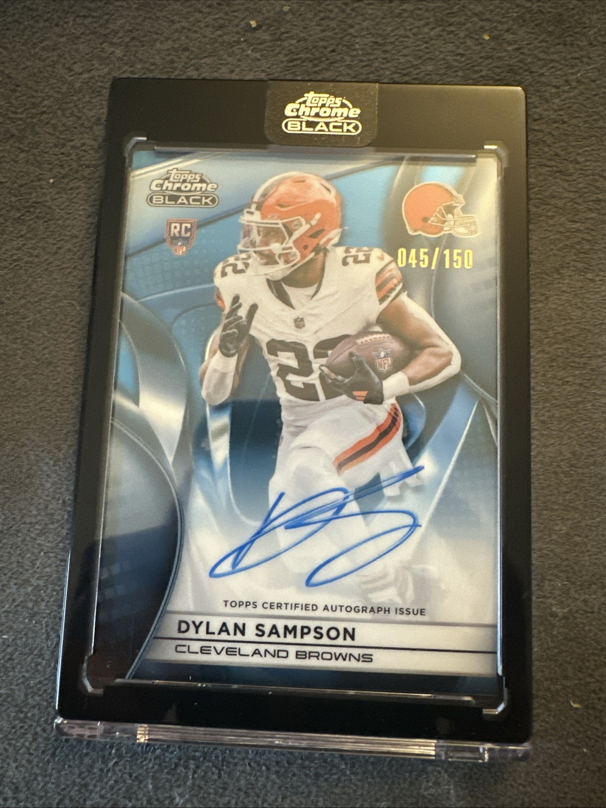 2025 Topps Chrome Black Dylan Sampson Blue Auto /150