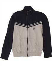 LOTTO Womens Tracksuit Top Jacket UK 12 Medium Navy Blue Colourblock WY04
