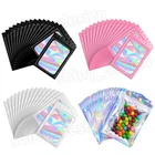 Holographic Mylar Bags Smell Proof Food Storage Zip Seal Foil Pouch Candy Bag