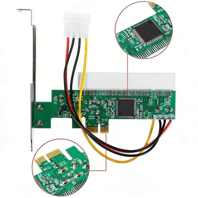 PCIe to PCI Adapter Card PCI Express to 32bit PCI Riser Extender ASM1083 Chip