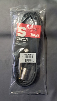 Stagg XLR 3 Pin Verstärker Combo Kabel 3 m Stecker Male auf 6.35mm Klinke Male
