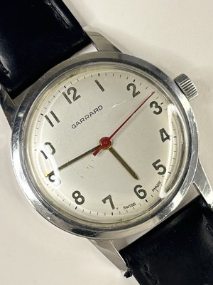 GARRARD Vintage 1970 s Men s Manual Silver Dress Watch