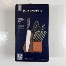 Henckels International 12-PC German Stainless Steel Knife Block Set NEW