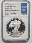 2020-W Proof $1 American Silver Eagle - NGC PF 70 Ultra Cameo - Ed Moy Signed