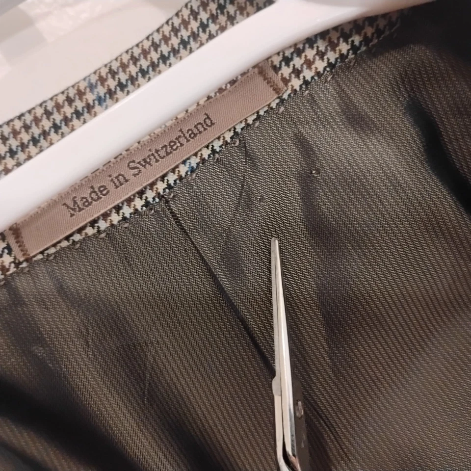 Abrigo deportivo de lana Ermenegildo Zegna Check para hombre 54R 44R 3btn  Foto 4 de 4