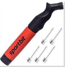 SPORTBIT Ball Pump for Sports Balls - Push & Pull Inflating System Red