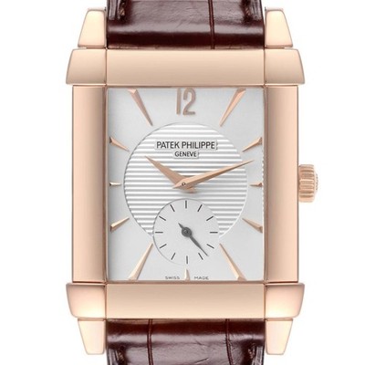 Patek Philippe Gondolo Small Seconds Rose Gold Silver Dial Mens Watch 5111 Paper