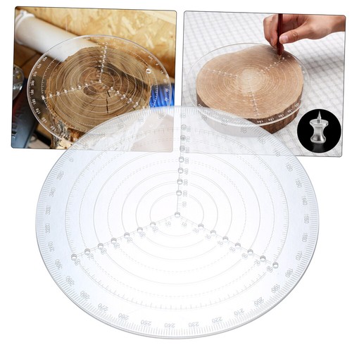 Round Center Finder Compass Clear Acrylic Lathe Centering Tool Circle Gauge L5K1 - Picture 3 of 11