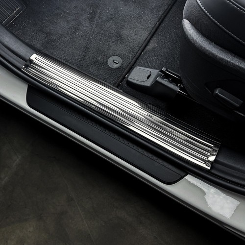 Black Stainless Door Sill Plate Cover Protector for Kia Sorento MQ4 2024 2025 - Picture 4 of 5