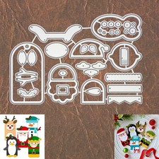 Small Christmas Characters / Tag Cutting Dies Reindeer Santa Elf