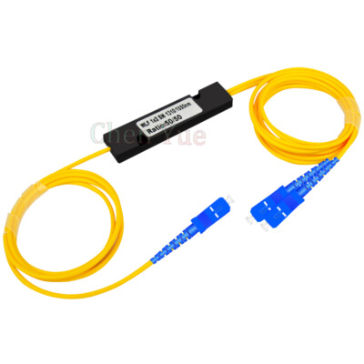 2pcs Ftth SC UPC 1X2 Plc Singlemode Fiber Optical Splitter Fiber Optical Coupler