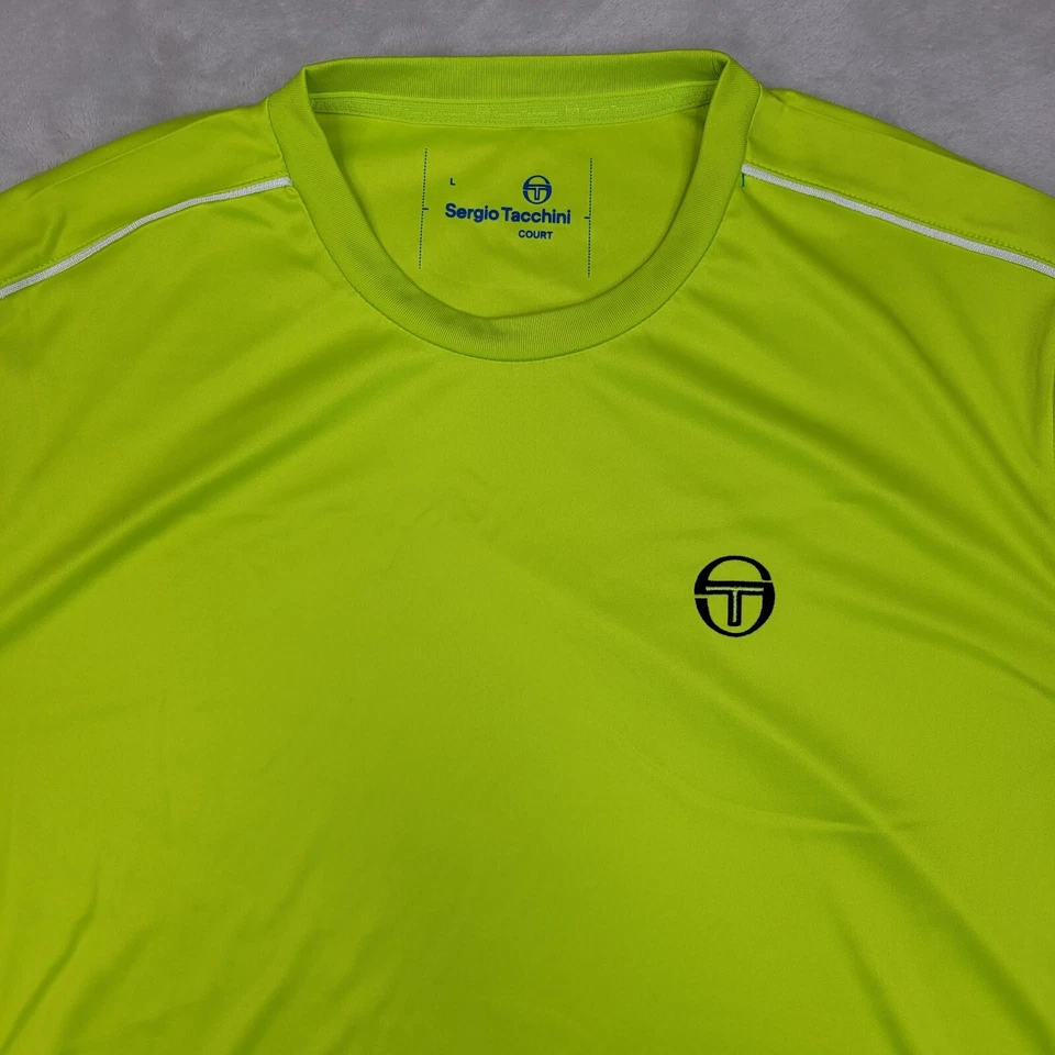 Camisa Sergio Tacchini Para Hombres Cancha Grande Tenis Rendimiento Entrenamiento Activo Adulto Foto 2 de 4