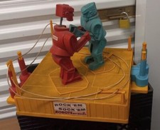 VINTAGE MARX BOXING GAME Rockem Sock em Robots 1960s