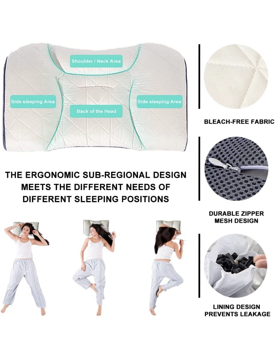 Dearmoon.Life Pillow Small Neck Pillow Extra Firm Pillow for Side Sleeper Pillow