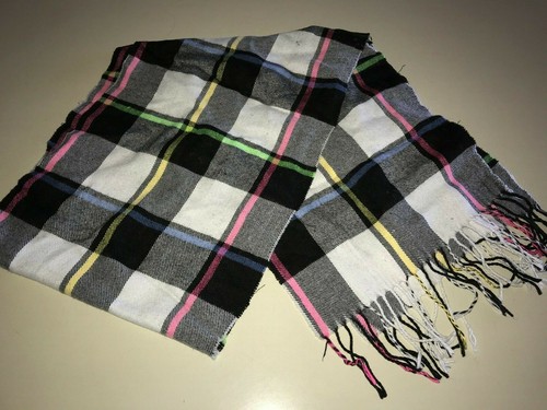 DE INVIERNO A CUADROS NEGRA ROSA BLANCA VERDE AMARILLA 68 pulgadas largo ¡CÁLIDA! | eBay