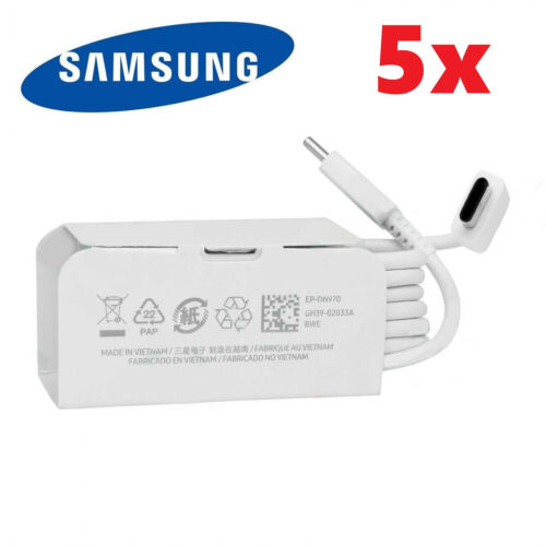 LOT OF 5 Original Samsung Galaxy USB-C Type-C Super Fast Charging USB Cable - Afbeelding 1 van 2
