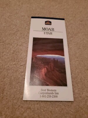 Vintage 1990s Pamphlet Best Western Moab Utah Canyonlands Inn