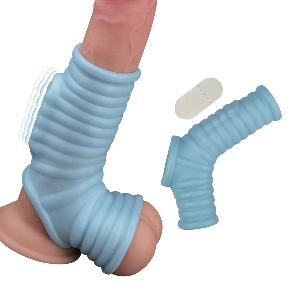 Nasstoys Power Sleeve Ultimate Potenciador de Pene Vibrador Ajuste Acanalado Azul, Nuevo Foto 4 de 4
