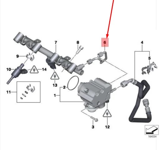MINI Cooper Clubman R55 Pressure Hose Assembly 13537598428 7598428 NEW - Image 4 of 4